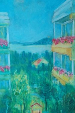 Title: Estates in Füred
Year: 2009
Original Size: w30 cm x h65 cm
Technique: Oil painting